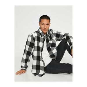 Koton Checkered Lumberjack Shirt Classic Collar Long Sleeve obraz