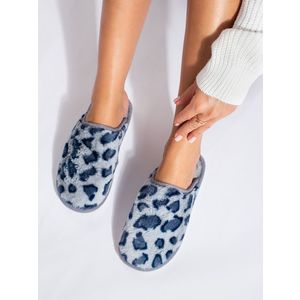 Shelvt leopard slippers blue obraz