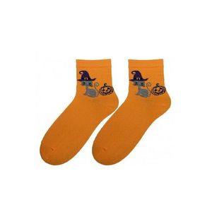 Bratex Popsox Halloween Socks 5643 Women's 36-41 Orange D-024 obraz