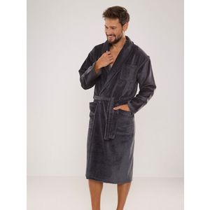 Men's bathrobe De Lafense 803 M-2XL grey 045 obraz