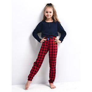 Pyjamas Sensis Bonnie Kids Girls length Christmas 110-128 navy blue 059 obraz