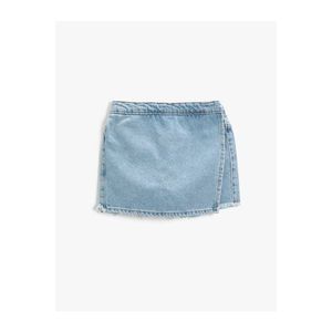 Koton Mini Denim Shorts Skirt Cotton obraz
