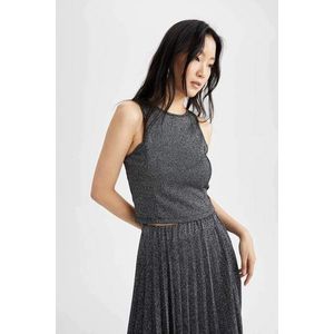DEFACTO Sleeveless Knitted Crop Top obraz