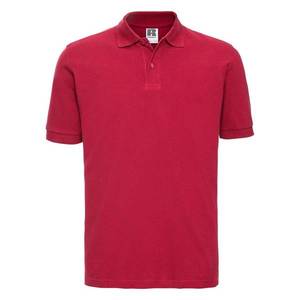 Men's Red Polo Shirt 100% Cotton Russell obraz