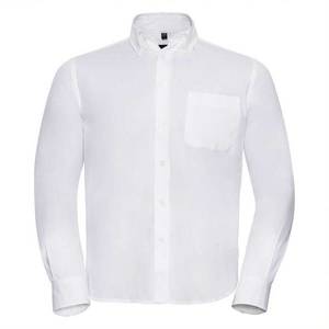 Men's classic long sleeve shirt R916M 100% cotton twill 130g obraz