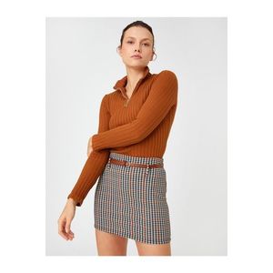 Koton Belt Detailed Slim Fit Mini Skirt obraz