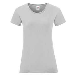Iconic Grey Women's T-shirt in combed cotton Fruit of the Loom obraz