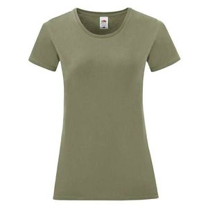 Olive Iconic Women's T-shirt in combed cotton Fruit of the Loom obraz