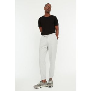 Trendyol Gray Men's Regular Cut Elastic Lace-up Sweatpants obraz