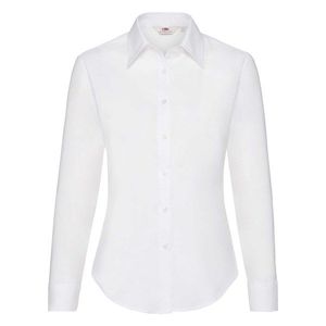 White lady-fit classic shirt Oxford Fruit Of The Loom obraz