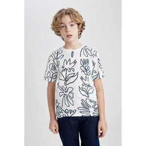 DEFACTO Boy Crew Neck Printed Patterned T-Shirt obraz
