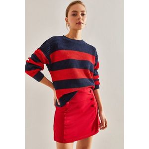 Bianco Lucci Women's Striped Knitwear Sweater obraz