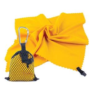 Spokey NEMO Rychleschnúci uterák 40 x 40 cm, žltý s karabínou obraz