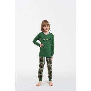 Chlapecké pyžamo Seward, dlouhý rukáv, dlouhé nohavice - zelená/potisk obraz
