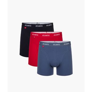 Pánské boxerky ATLANTIC Comfort 3Pack - tmavě modré/modré/červené obraz