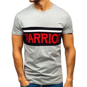 Pánské tričko s potiskem "Warrior" 100701 - šedá, obraz