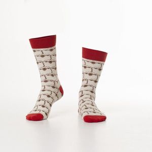 Pánské béžové ponožky s ovečkami obraz
