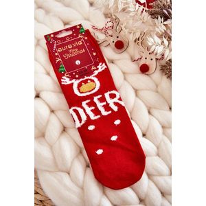 Dámské Ponožky S Vánočním Vzorem v Sob Červene obraz