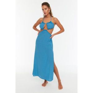 Trendyol Turquoise Cut-Out Detailed Beach Dress obraz