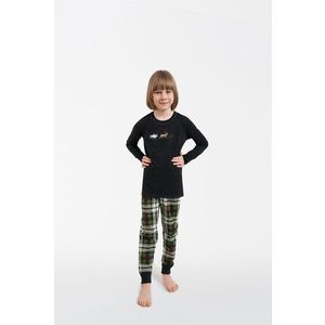 Chlapecké pyžamo Seward, dlouhý rukáv, dlouhé kalhoty - tmavě melanž/potisk obraz