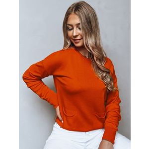 MOLLY dámský svetr oranžový Dstreet obraz
