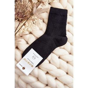 Dámské embosované ponožky černé obraz