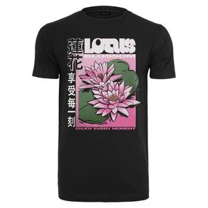 Černé tričko s lotosovým květem obraz