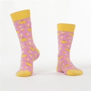 Pánské růžové ponožky s banány obraz