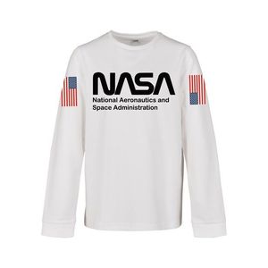 Dětský dlouhý rukáv NASA Worm bílý obraz