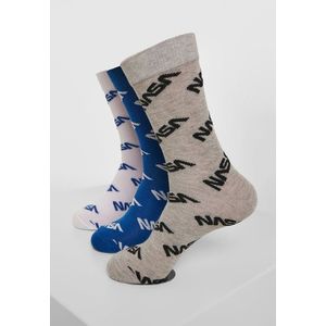 Celoplošné ponožky NASA 3-balení modrá/šedá/bílá obraz