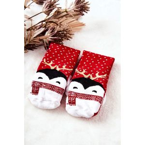 Vánoční ponožky Tučňák Červené obraz
