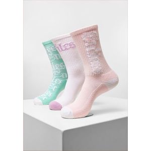 Nekonečné ponožky 3-balení bílá/lightrose/mint obraz