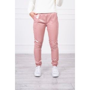 Dvouvrstvé kalhoty s tmavě růžovým velurem obraz
