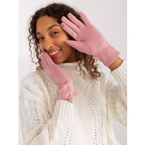 Světle růžové dámské dotykové rukavice obraz