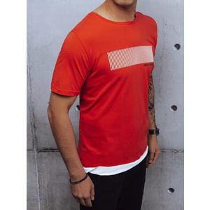 Červené pánské tričko Dstreet z s potiskem obraz