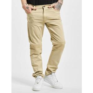 Straight Fit Jeans Quilted Khaki obraz