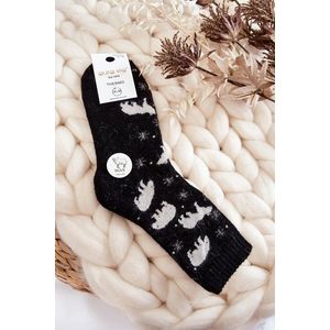 Dámské Vlněné Ponožky V Polar Bear Černé obraz