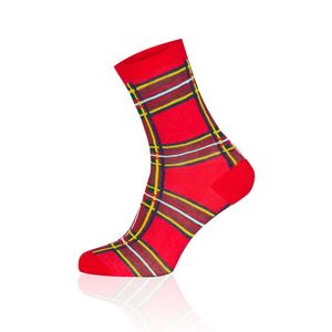 Dlouhé ponožky SANTA - červené/barevné obraz