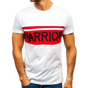 Pánské tričko s potiskem "Warrior" 100701 - bílá, obraz