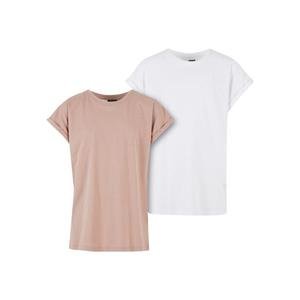 Dívčí tričko Extended Shoulder Tee - 2 Pack bílé+růžové obraz