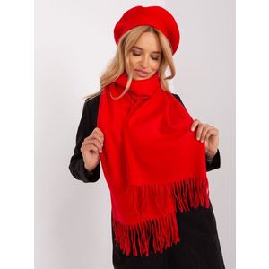 Červený široký dámský šátek obraz