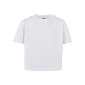 Dívčí organické oversized plisované tričko bílé obraz