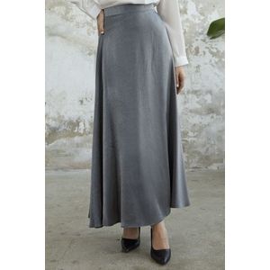 InStyle Shiny Viscose Skirt - Gray obraz