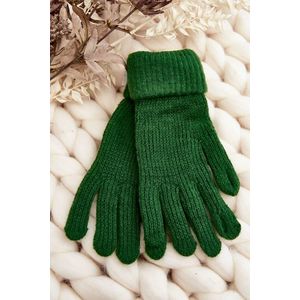 Dámské hladké rukavice, zelené obraz