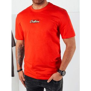 Pánské tričko s oranžovým potiskem Dstreet obraz