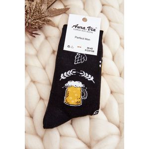 Pánské vzorované ponožky Beer Black obraz