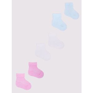 Yoclub Kids's Baby Girls' Turn Cuff Cotton Socks 3-Pack SKA-0009G-0000-001 obraz