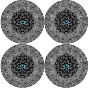Bertoni Home Unisex's 4 Thick Round Table Pads Set Look obraz