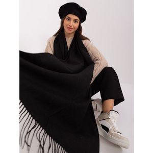 Černý jednobarevný dámský šátek obraz