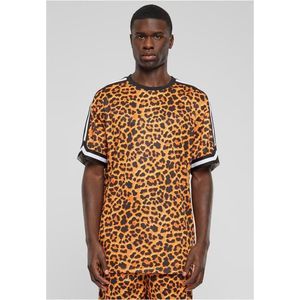 Pánské tričko Oversized Mesh AOP - leopard obraz